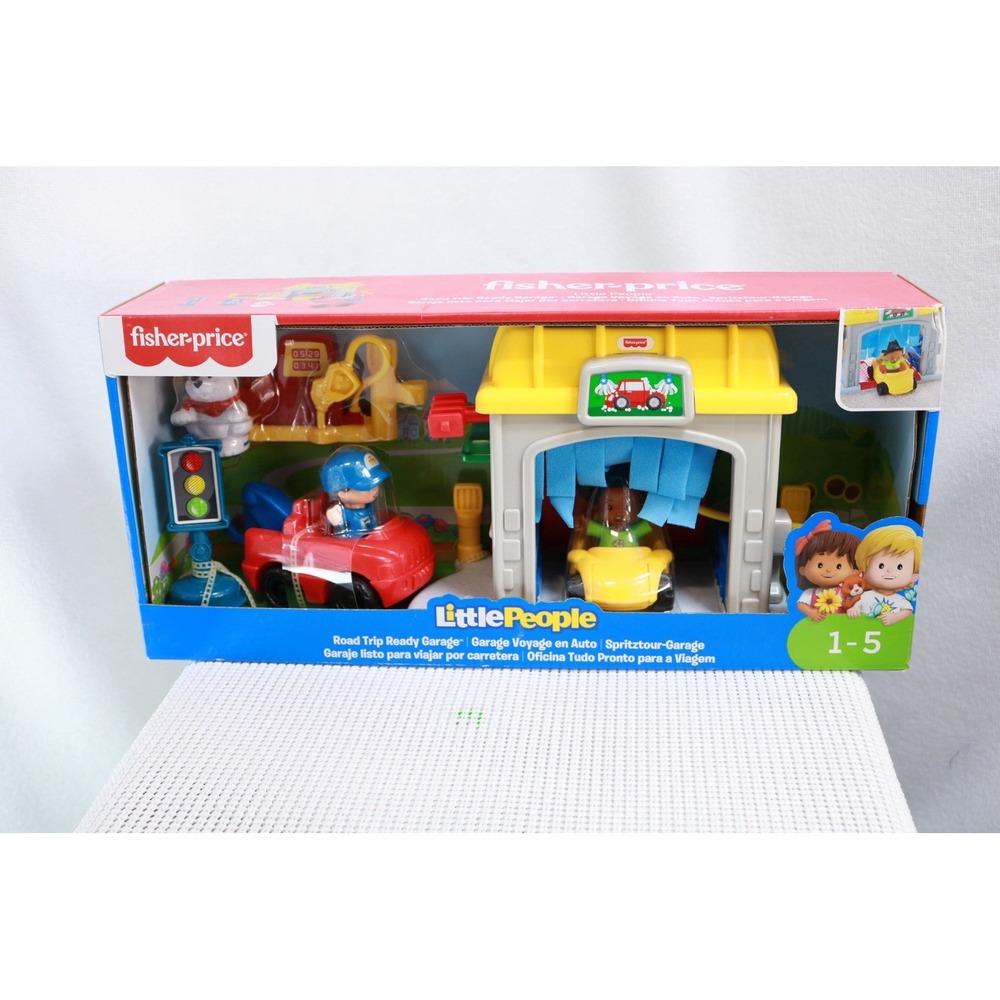 Fisher-Price Little People Road Trip Ready Garage Playset FWB90 New Box Damage
